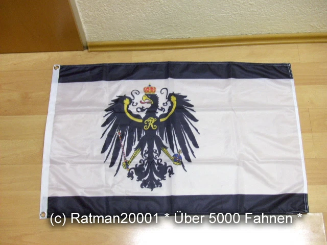 Yantec Flagge Königreich Preußen 90x150 Cm - Aus 100% Polyester, Doppelt Umsäumt Mit Messingösen