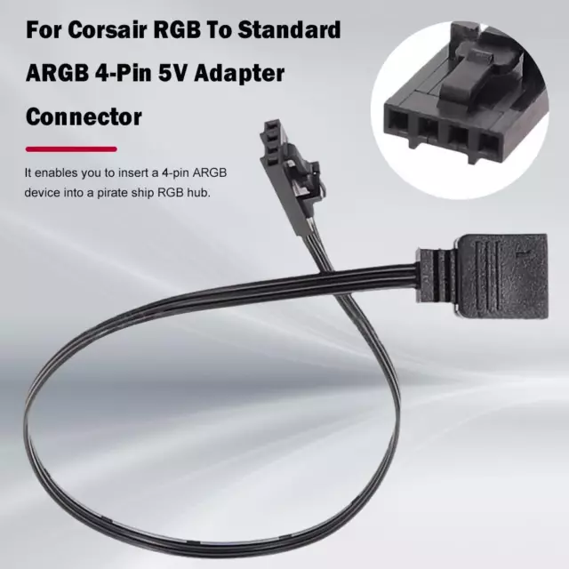 Adaptateur Corsair RGB vers ARGB standard 3 broches 5V mâle