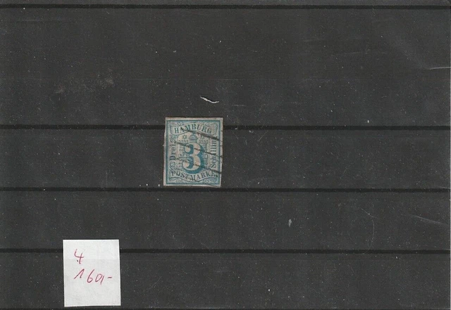 Briefmarken Altdeutschland Hamburg  Mi 4