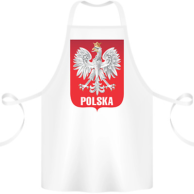 Polska Orzel Poland Flag Polish Football Cotton Apron 100% Organic