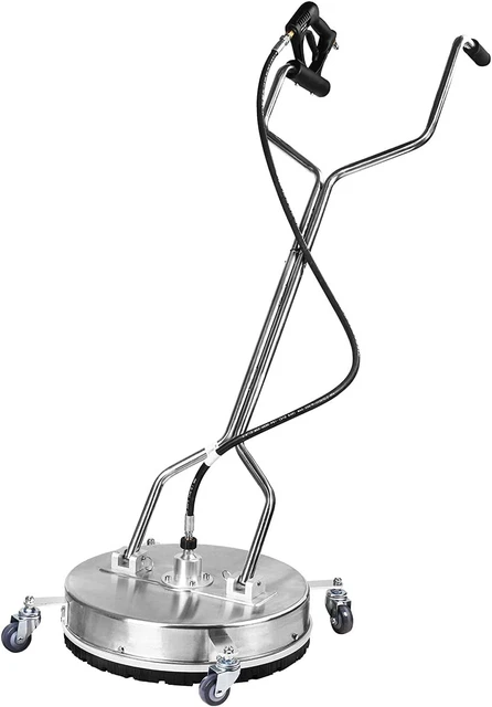 WOJET Surface Cleaner Ground Washer 20" Stainless Steel Brush Pan 4000 Silver