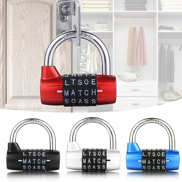 Door Cabinet Drawer Lock 5 Letter Combination Padlock Code Password Lock