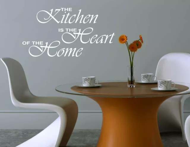 THE KITCHEN IS THE HEART OF THE HOME Quote sticker decal vinyl wall art KHH4