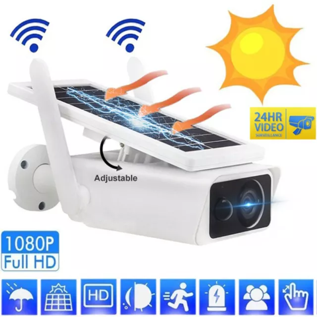 Solar Battery Powered Camera Wifi Wireless Outdoor Pan/Tilt Home Security System