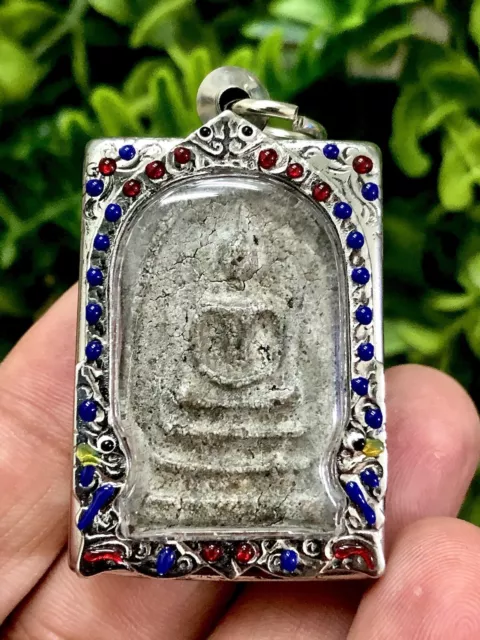 Thai Buddha Old Phra Somdej Lp Toh Amulet Wat Rakang Pendant Talisman Chram K706