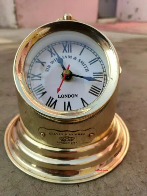 Reloj de bitácora de latón náutico Kelvin & Hughes Regalo de reloj marino...