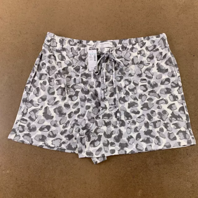 Maurices Women's Size Large Gray Animal Print Cozy Knit Sleep Shorts NWT