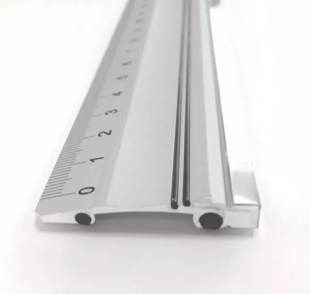 30cm Altera Aluminium-Schneidelineal mit Stahlkante, rutschfest -im Etui verpack