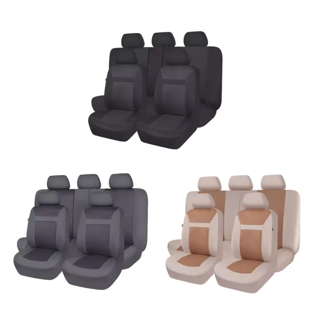 Universal Full Set Car Seat Covers Rear Split 40/60 50/50 Airbag Friendly Auto