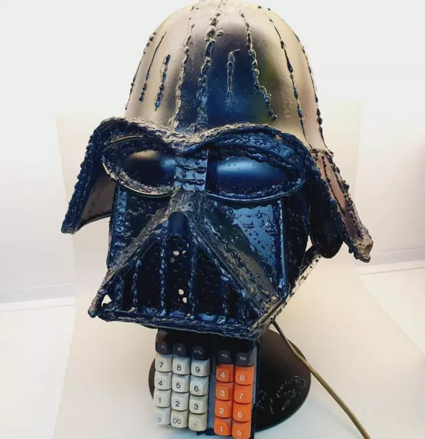 Vintage Star Wars Darth Vader 1:1 scale metal helmet lamp figure 1980s Hungarian