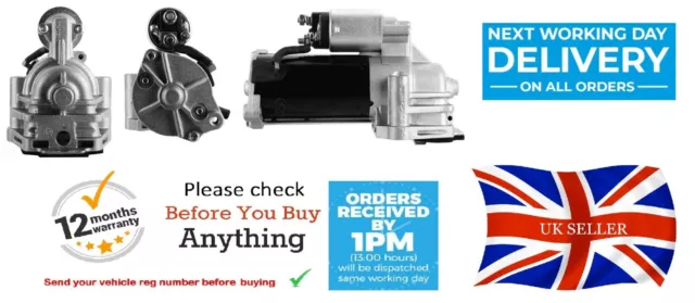 Starter Motor For Ford TRANSIT 2.0 & 2.4 TDCI TDDI MK6 2000 to 2006 - New