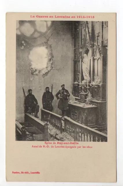 BEY SUR SEILLE Meurthe et moselle CPA 54 autel de l'église epargné par les obus