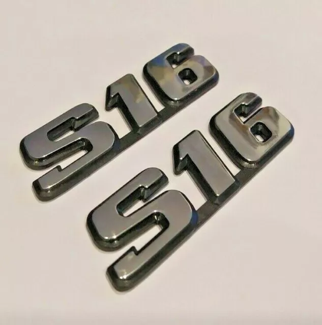 ⭐ Neu 2x Monogramme S16 Chrom 106 206 306 Peugeot Logo Emblem New 48H Abzeichen 2