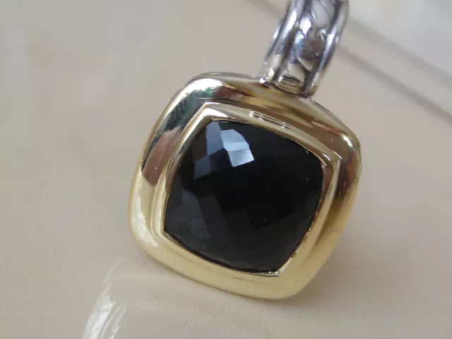 $975 David Yurman 18K ,Silver Albion Black Onyx Enhancer