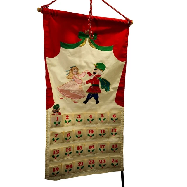 VINT HOUSE OF Hatten Advent Calendar Christmas Wall Hanging Dancer Toy