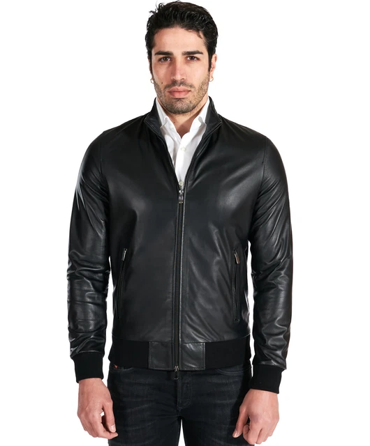 Giacca In Pelle PU Uomo - Giubbotto Moto Slim Fit Con Cerniera Per Primavera/Autunno - Foto 7