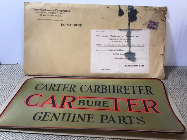 Vintage Carter Carbureter 1927 Set/5 Di-Noc Transfers Original Mailer