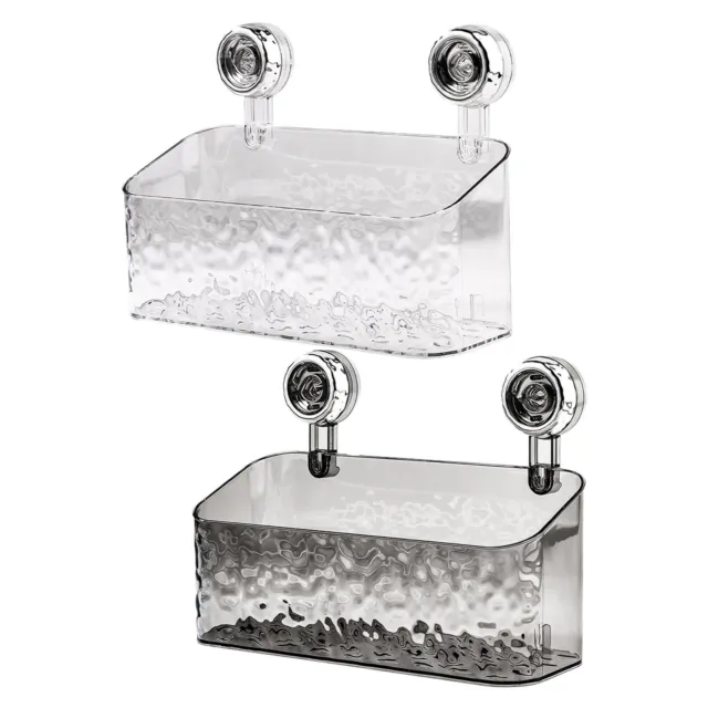 Light Luxury Style Glacier Pattern Suction Cup Shelf, Shower