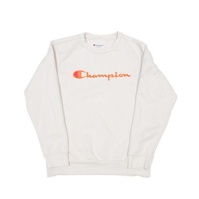 CHAMPION Embroidered Sweatshirt Cream Girls L