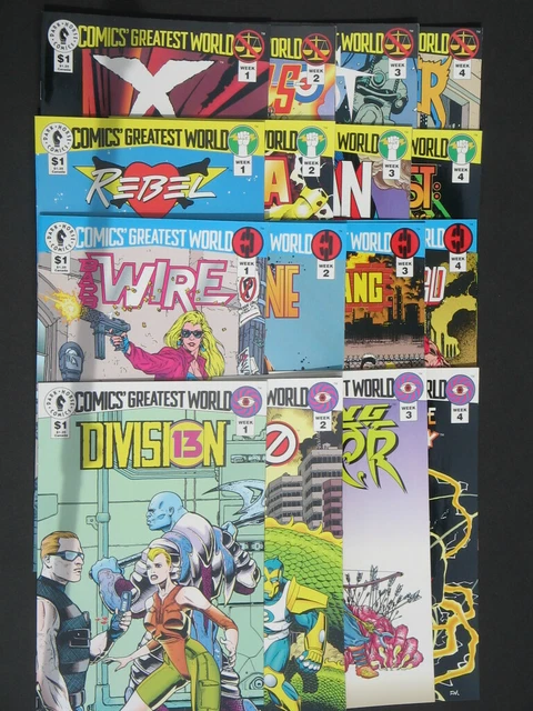 Comics Greatest World 1993 Full Set Lot of 16 High Grade Dark Horse Comics