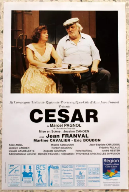 Affiche de Théâtre / Compagnie Jean Franval - CESAR / Marcel Pagnol