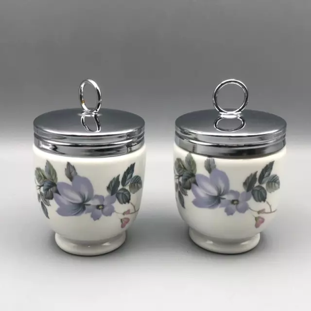 King Size Royal Worcester June Garland Egg Coddler Flower Pattern x2