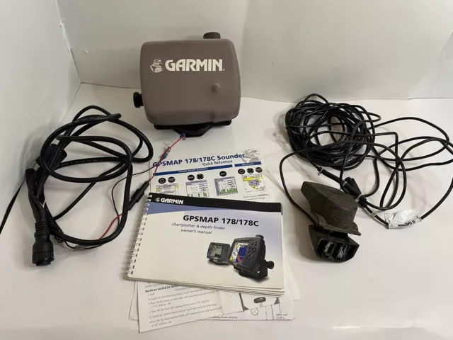 GARMIN GPSMAP 178C SOUNDER COLOR GPS CHART PLOTTER FISHFINDER w/ POWER & MOUNT