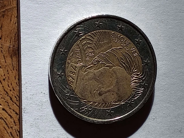 PIÈCE DE 2 euros rare Simone Veil (1927-2017) bon état EUR 1.500,00