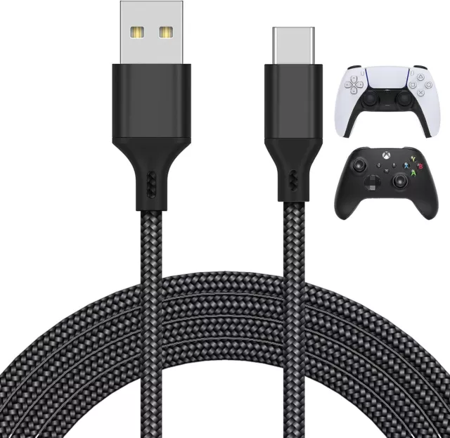 For PS5 Controller USB-C Type C Extra Long 1M 2M 3M Charger Charging Cable