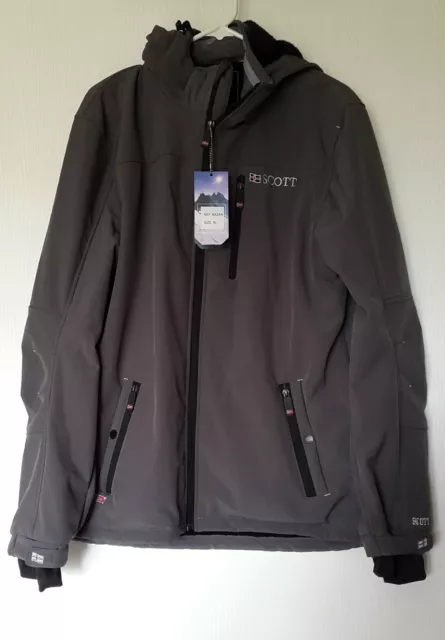 Scott Blouson Technique Avec Capuche Amovible Taille Xl Gris Anthracite 2