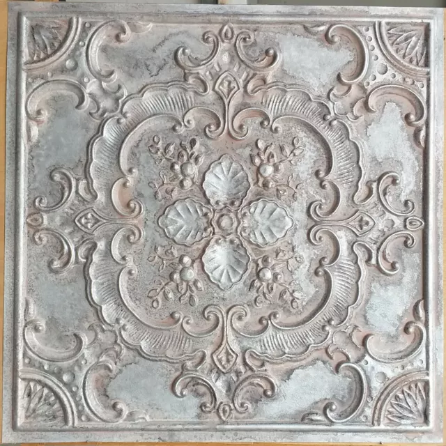 2x2 Ceiling tile faux tin weathered iron decor wall panels PL19 10pcs/lot