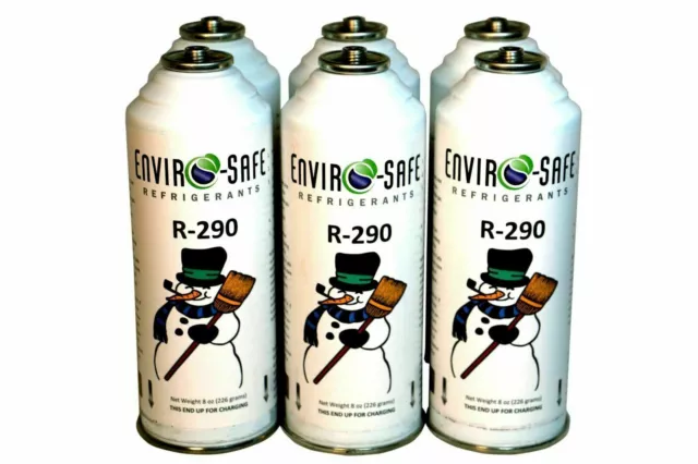 r290, r-290 Refrigerant, 6 Cans, Enviro-Safe, AIR SHIP Listing, Fully Declared