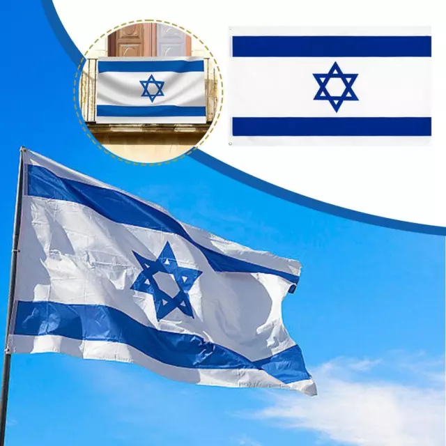 Israel Large Flag 5 x 3 FT Star of David Jewish Israeli  National Country IDF