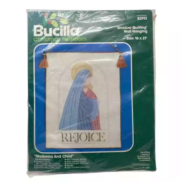 Bucilla Madonna and Child Christmas Heirloom Shadow Quilting Wall Hanging #82113