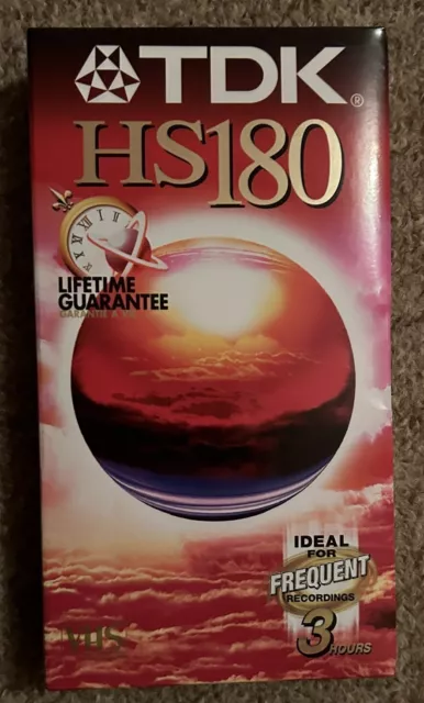 TDK HS180 VHS Video Cassette New & Sealed