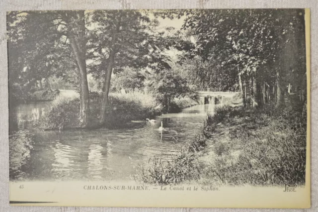 CPA"" CHALONS SUR MARNE - The Canal and the Siphon