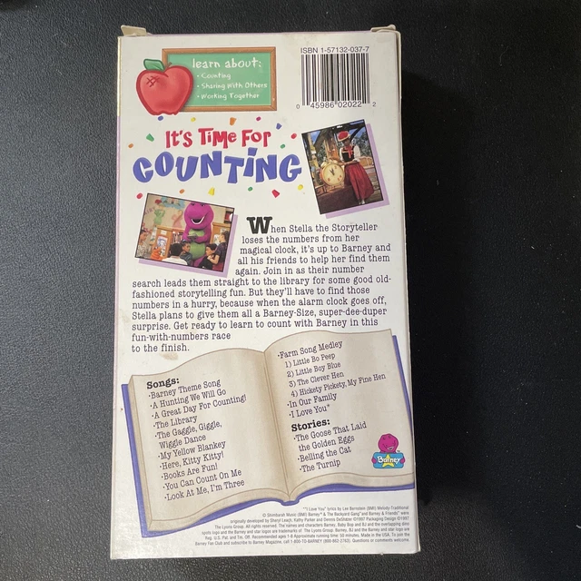 Barney Its Time For Counting Vhs 1998 11 26 Picclick Ca Barney Its Time For Counting Vhs 1998 11 26 Picclick Ca