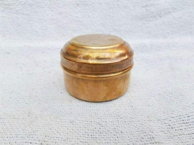 Antique Brass Miniature Jewelry Box Nut Powder Box Pill Box Box Box