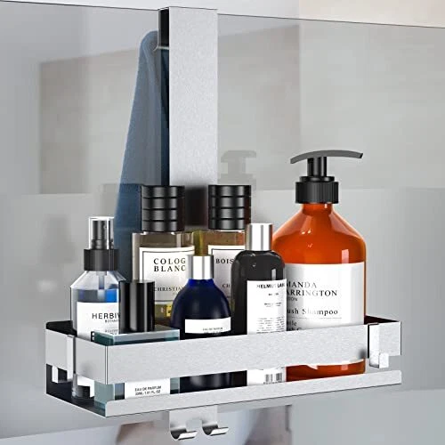 HassoKon Etagere Douche à Suspendre pour Suspendre la Paroi de Douche en Verr...