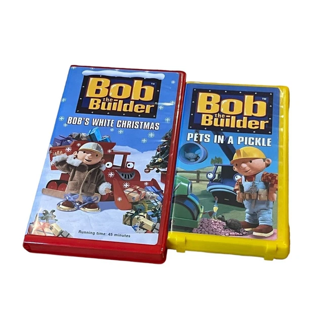 BOB THE BUILDER Bob's White Christmas 2002 & Pets In A Pickle 2001 VHS ...