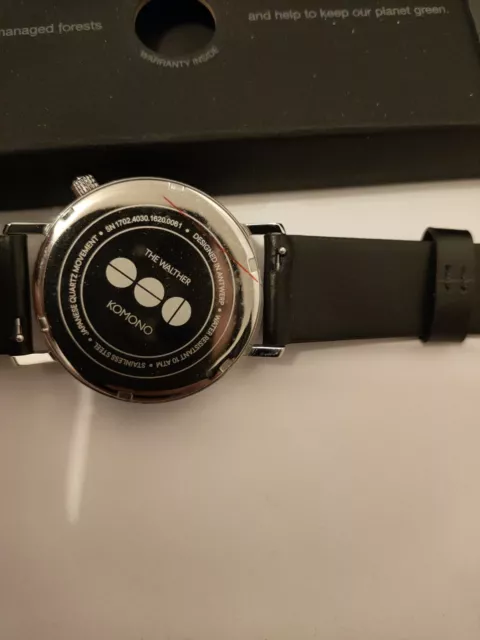 KOMONO The Walther Retrograde Men's Watch Black - Excellent Condition Unique