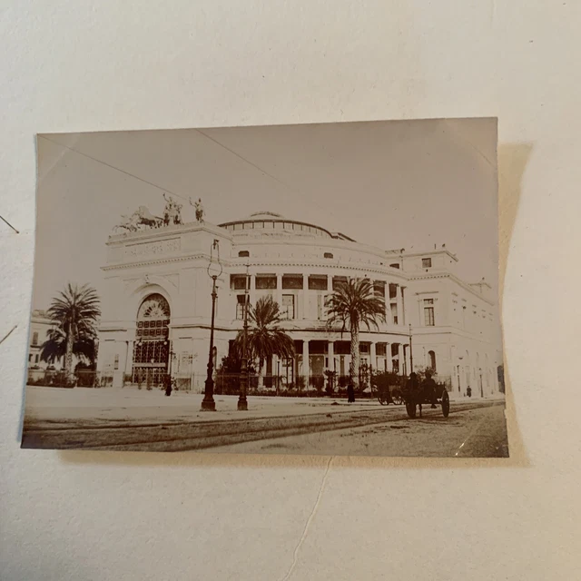 PALERMO albumina 1890-1900 - Animata foto D’epoca Cm 8 X 5,50