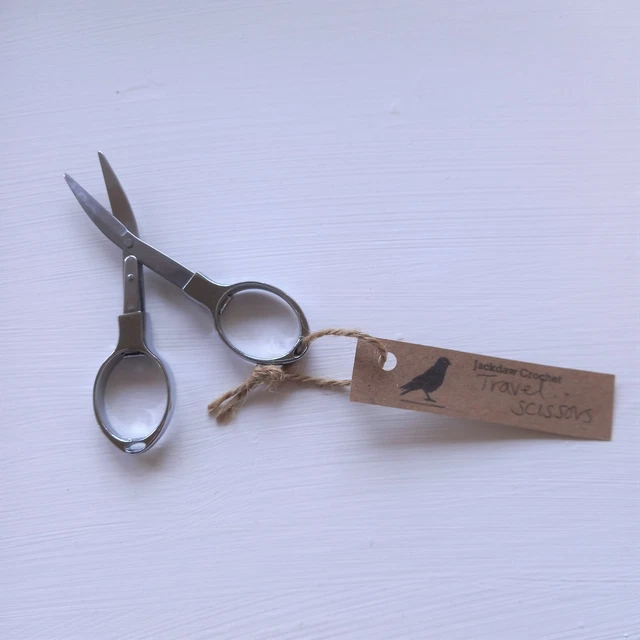 Tijeras de viaje - plegables retráctiles acero inoxidable tejer ganchillo costura
