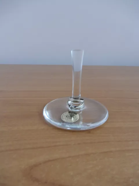 Welsh Royal Crystal, Hand Crafted, Clear Lead Crystal Ring Holder, Poled Tray