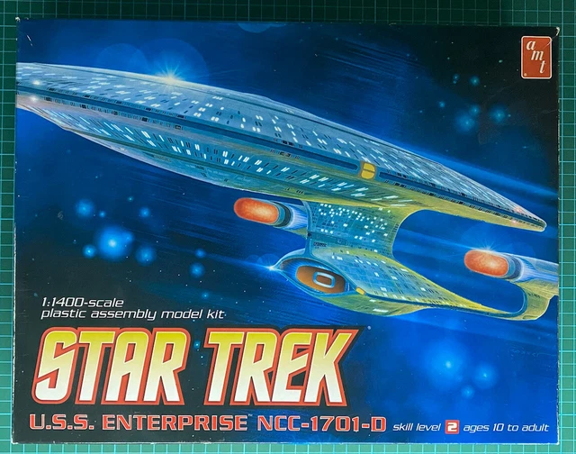 STAR TREK USS Enterprise D NCC-1701-D Clear Cast Model Kit by AMT ...