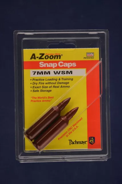 A-Zoom Snap Caps for 7mm Winchester Short Magnun 7mm WMS azoom #12205 2-pack NEW