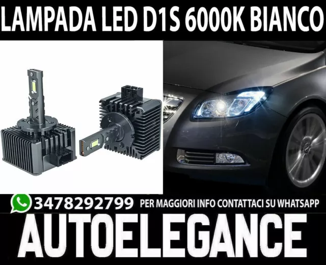 Coppia Lampade D1S A Led 6000K Bianco Per Opel Insignia A 12000Lm Canbus