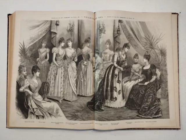 La mode illustrée reliure année 1888 53 numéros victorian fashion