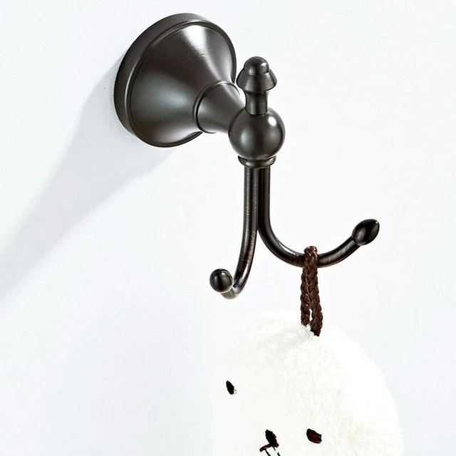 Oil Rubbed Bronze Double Hat and Coat Hooks Dress Robe Garment Hangers Hook