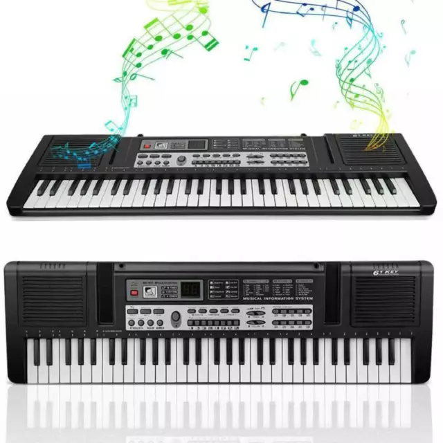 61 Keys Digital Music Piano Microphone USB  Electronic Kids Keyboard Portable 2